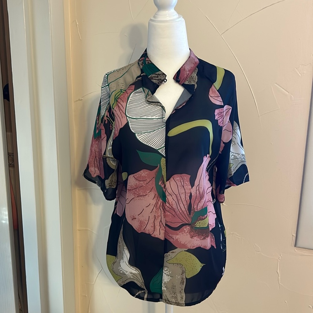 SHEIN floral blouse size M